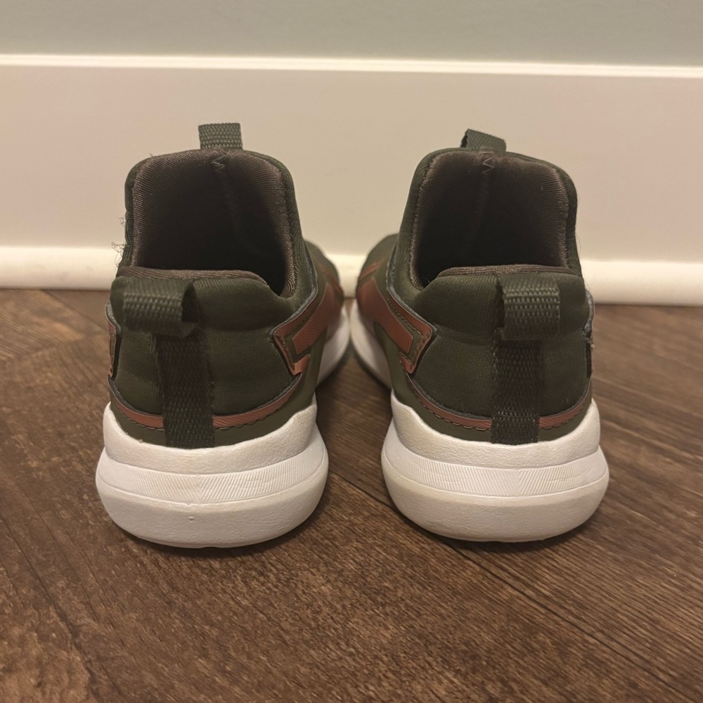 PUMA Rebel Mid Gleam Jr Olive Night Rose Gold 11C - Picture 2 of 6